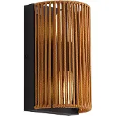 QAZQA Japandi wandlamp oranje met zwart met touw IP44 - Jayla