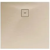 Schulte douchebak 120x120x4 cm Mineraalmarmer steen-optiek, composiet Zandkleur, inclusief afvoergarnituur, EP216012-172