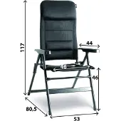 Brunner - Aravel 3D Medium - Campingstoel 47 x 44 x 48/121 cm, grijs