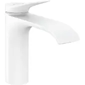 Hansgrohe Wastafelmengkraan vivenis eengreeps 110 met trekwaste mat wit