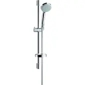 Hansgrohe Croma 100 doucheset Vario met glijstang 65 cm en Unica'C zeepschaal chroom