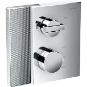 Axor Thermostaat Edge, voor inbouw, met afwerking in chroom, diamantslijping, complete set voor inbouw, diamantslijping
