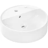Hansgrohe Wastafelblad Xuniva S met kraangat en overloop, 450x450mm, wit