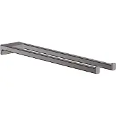 Hansgrohe AddStoris Q handdoekhouder 2-lids - geborsteld zwart chroom (antraciet) 41770340