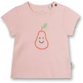 Sanetta T-shirt korte mouw ronde hals drukknoopsluiting print