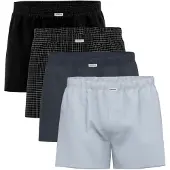 Seidensticker Boxershorts donkerblauw / lichtgrijs / zwart