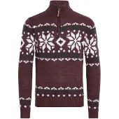 !Solid Trui 'Norwin' navy / wijnrood / wit