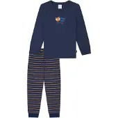 Schiesser Nachtkledij 'Boys World' navy / curry