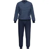 Ammann Schlafanzug Jeans Ringel SA lang V