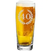 Luxentu Willi Becher Bierglas mit Gravur 40. Jubiläum 0,5 l
