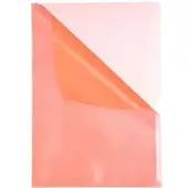Esselte Leitz LEITZ Sichthülle Standard, A4, PP, genarbt, rot, 0,13 mm oben und seitlich offen, dokumentenecht, mit Daumenaus- (4000-00-25)