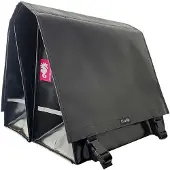 Clarijs fietstas dubbel L PVC 40L met uitsparing zwart