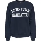 JDY Sweatshirt 'JDYMESA' nachtblauw / wit