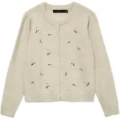 Vero Moda Gebreid vest 'VMFiorella' beige / geel / donkergroen / poederroze
