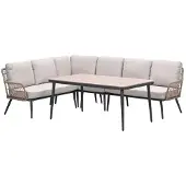Garden Impressions Loungeset Allasio - Aluminium - Desert Sand - Hoekset -
