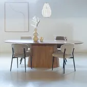 Giga Meubel Eettafel Stijn Bruin Deens Ovaal 280cm