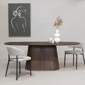 Giga Meubel Eettafel Stijn Walnoot Deens Ovaal 200cm