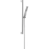 Hansgrohe Doucheset Pulsify E 1jet EcoSmart+, met Unica douchestang 650mm, chroom, artikelnummer 24371000