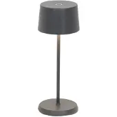 Zafferano OLIVIA PRO MICRO LED tafellamp Donkergrijs oplaadbaar en dimbaar