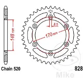 JT Sprockets Tandwiel achter R828,47