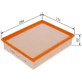 Bosch Luchtfilter S0555 Bosch voor o.a. AUDI, SEAT, SKODA, VOLKSWAGEN