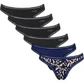 Sloggi String beige / donkerblauw / zwart