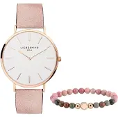 Liebeskind berlin kwartshorloge »LS-0072-LQB« (set, 2-dlg., met armband)