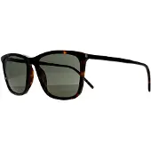 Yves Saint Laurent Square Vrouw Donker Gespikkeld Havana Grijs SL 851