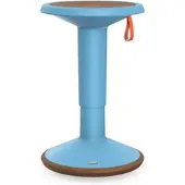 Interstuhl ECO UPis1 kruk, biobased kunststof, Ø 330 x H 450-630 mm, pastelblauw