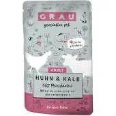 Grau Graanvrij Kattenvoer - Kip & Kalf - Pouch
