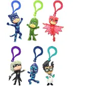 PJ Masks 3D PVC sleutelhanger/clip-on 6 cm - 6 verschillende designs