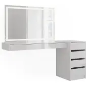 Vicco Sherry Kaptafel met licht – 120 cm 3 delen Wit