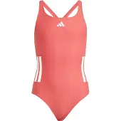 Adidas Sportieve badmode '3-Stripes C-Back Swimsuit' watermeloen rood / wit