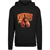 Mister tee Sweatshirt 'Knockout Club' lichtgeel / oranje / cranberry / zwart