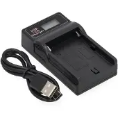 123accu Sony NP-F550 / NP-F750 / NP-F970 USB-C single slot oplader (huismerk)