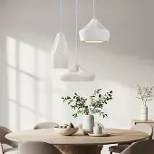 LumenXL 3-lichts hanglamp wit in Wabi Sabi stijl - Mizu