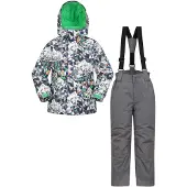 Mountain Warehouse Ski jassenset met opdruk voor kinderen (Grijs)