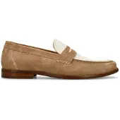 Manfield Taupe suède loafers | Maat 46