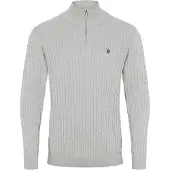 U.S. POLO ASSN. Trui 'UMAmir' grijs gemêleerd