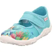 Superfit Huisschoenen 'BONNY' lichtblauw / groen / rood