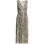Swing Jurk groen / pastelgroen / sering