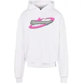 Mister tee Sweatshirt grijs / donkergrijs / neonroze / wit