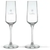 Stölzle Champagneglas graveren - Kristalglas - 2 stuks