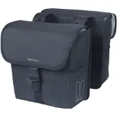 Basil GO - Dubbele fietstas - 32 Liter - Waterafstotend - Reflectiedetails - Zwart