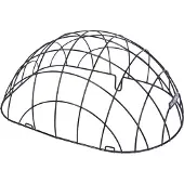 Basil Pasja Space Frame Draadkoepel M - Staal - Medium - Zwart - 45 cm