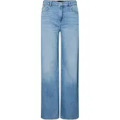 Pieces Pcsilke Mw Wide Leg Jeans Dames Blauw 31