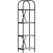vidaXL Boekenplank 4-laags 40 x 30 x 146 cm Bewerkt hout Grijs Sonoma