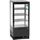 Bartscher Koelvitrine Bartscher, 3 roosters, zwart, 78L, 43(b)x96(h)x38(d), 230V/180W
