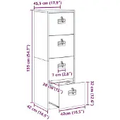 vidaXL Bestandkast Mosterdgeel 45,5 x 42 x 139 cm Koudgewalst Staal
