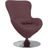 vidaXL Eivormige stoel Paars 63 x 73 x 90 cm Stof